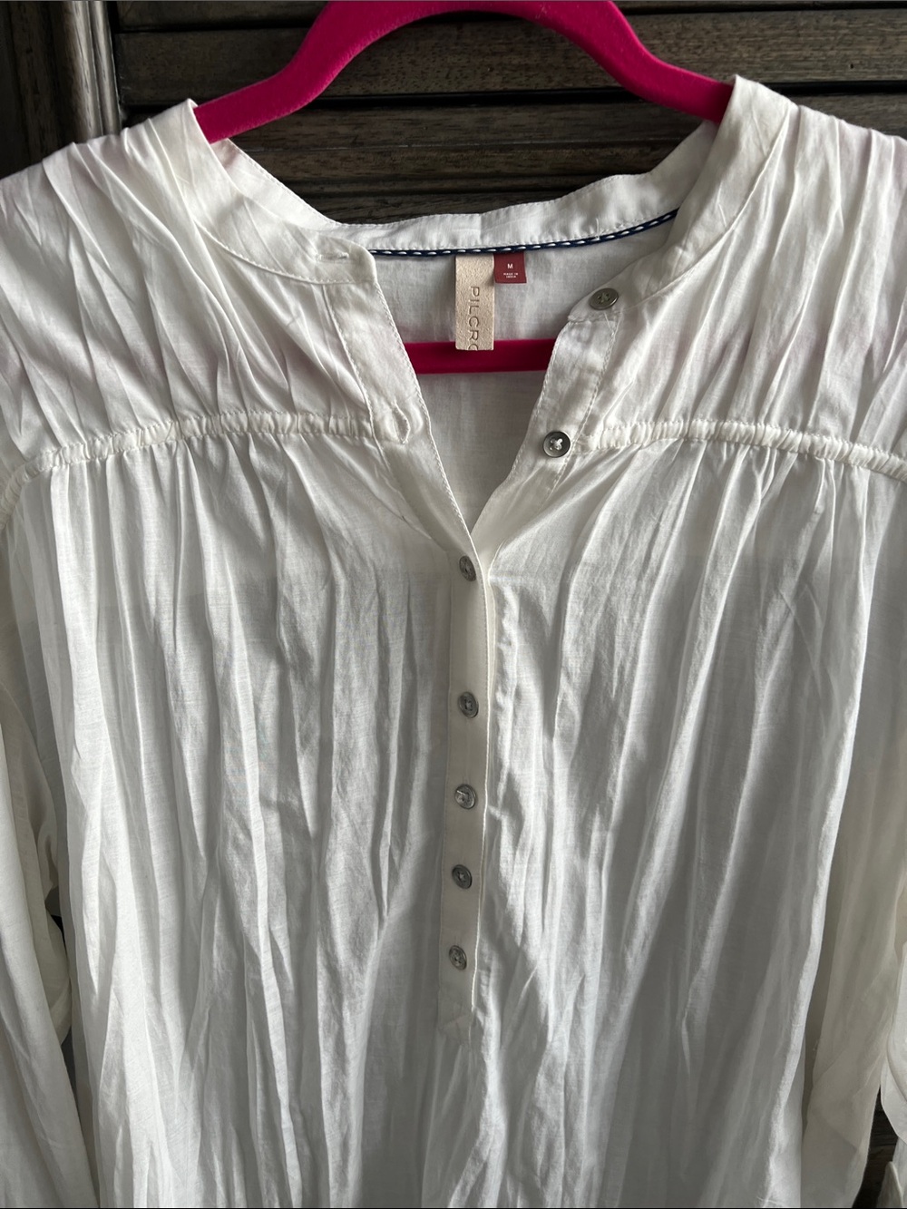 Pilcro Henley Pullover Blouse medium